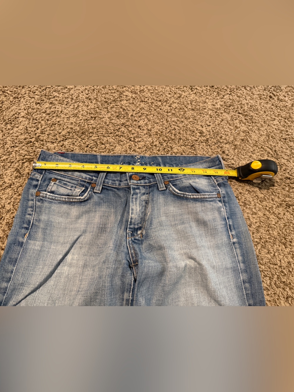 7 for All Mankind DOJO Light Blue Denim Jeans, SIZE 28 - Picture 11 of 13